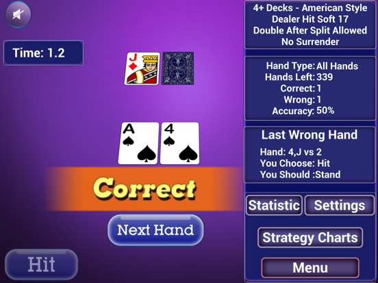 Screenshot #5 pour Blackjack Trainer: All in one