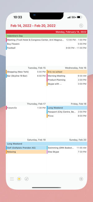 ‎Kalender 366: Schermafbeelding Gebeurtenissen & Taken