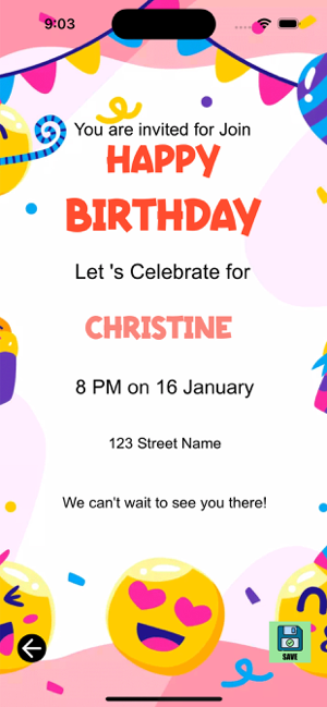 ‎Video Invitation Maker Screenshot