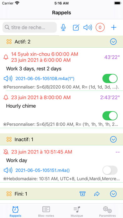 Screenshot #1 pour Rappels Grenouille : Réveil