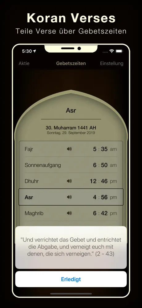 Gebetszeiten Islam