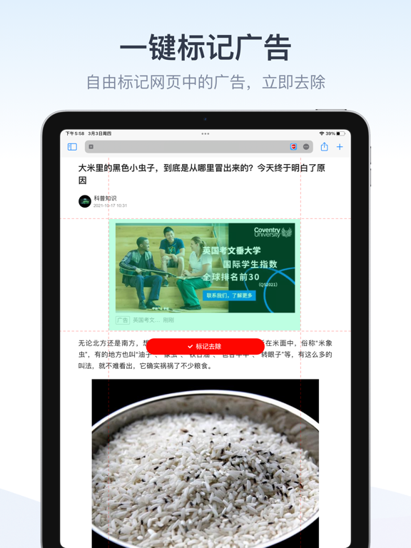 拦截100-浏览器广告拦截油猴脚本 iPad screenshot 5 - Productivity app