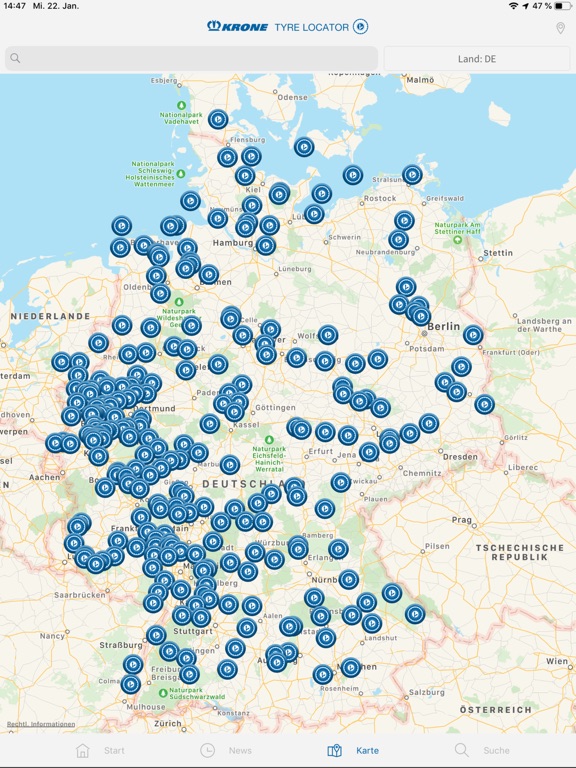 Screenshot #6 pour KRONE Tyre Locator