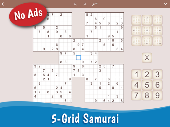 MultiSudoku: Samurai Sudoku iPad app afbeelding 1