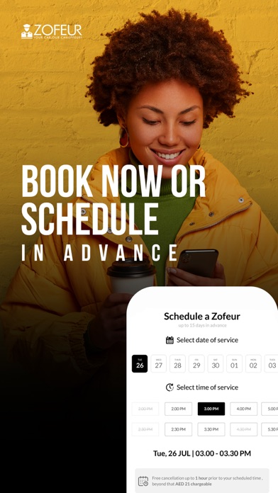 Zofeur - Hire a Safe Driver. Screenshot