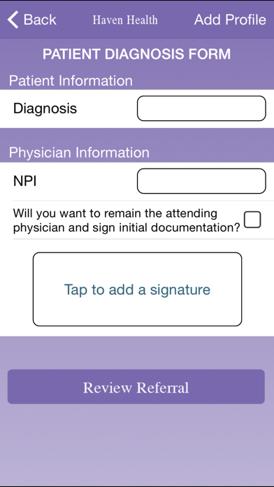 Haven Health Screenshot