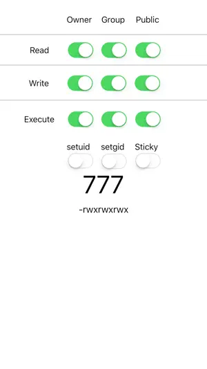Chmod Calculator screenshot 1