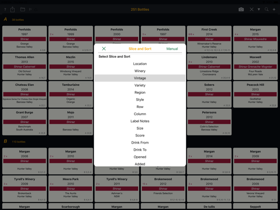 Personal Wine Cellar Database iPad screenshot 4 - Food & Drink app