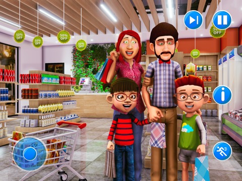 ファミリーショッピングスーパーマーケット3Dのおすすめ画像1