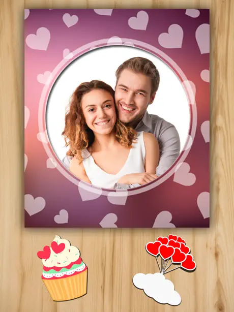 Love frames – photo collage