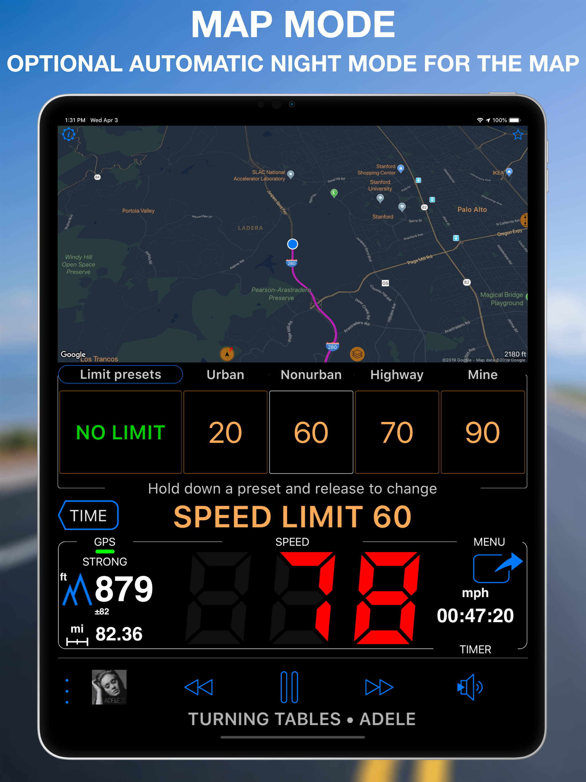 Speedometer 55 GPS Speed & HUD