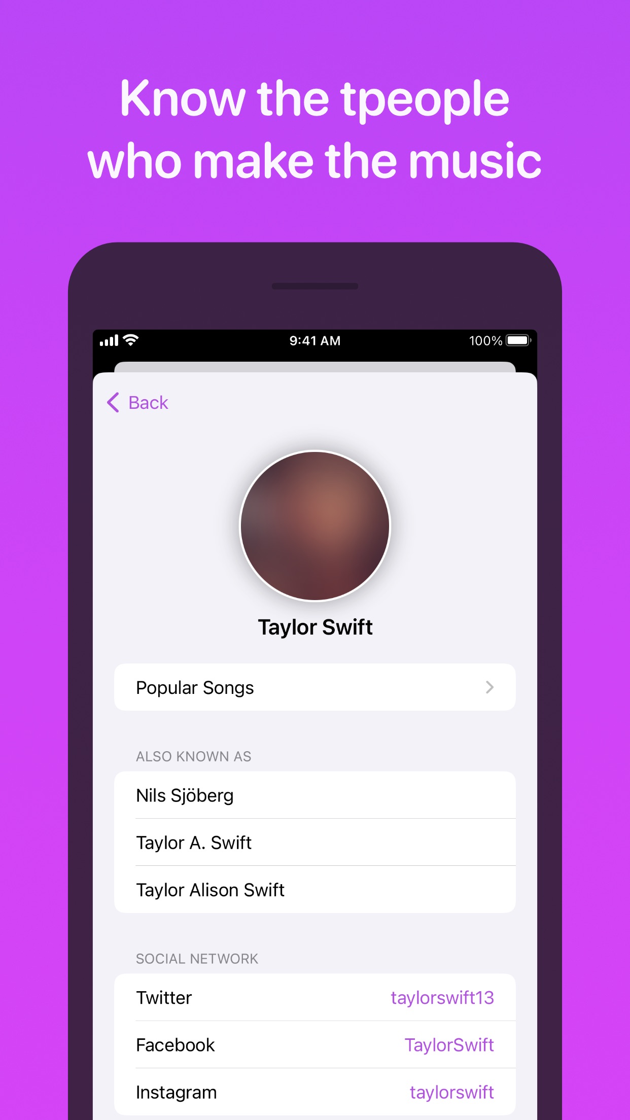 Screenshot do app MusicSmart - Liner Notes