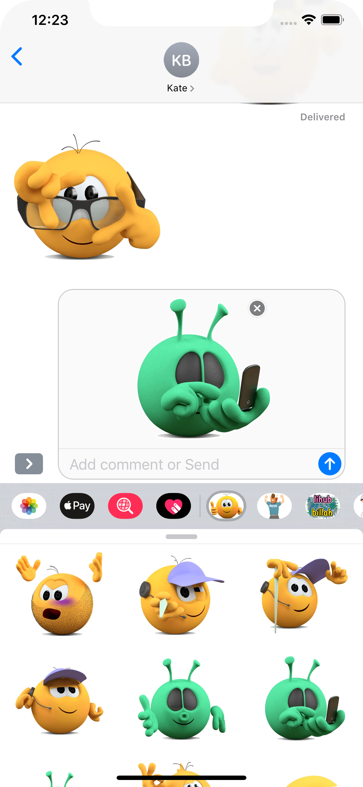 Banga Cute Emojis HD Stickers