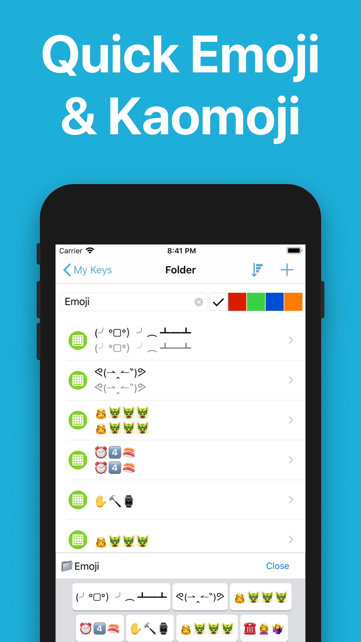 Screenshot do app WordBoard - Phrase Keyboard