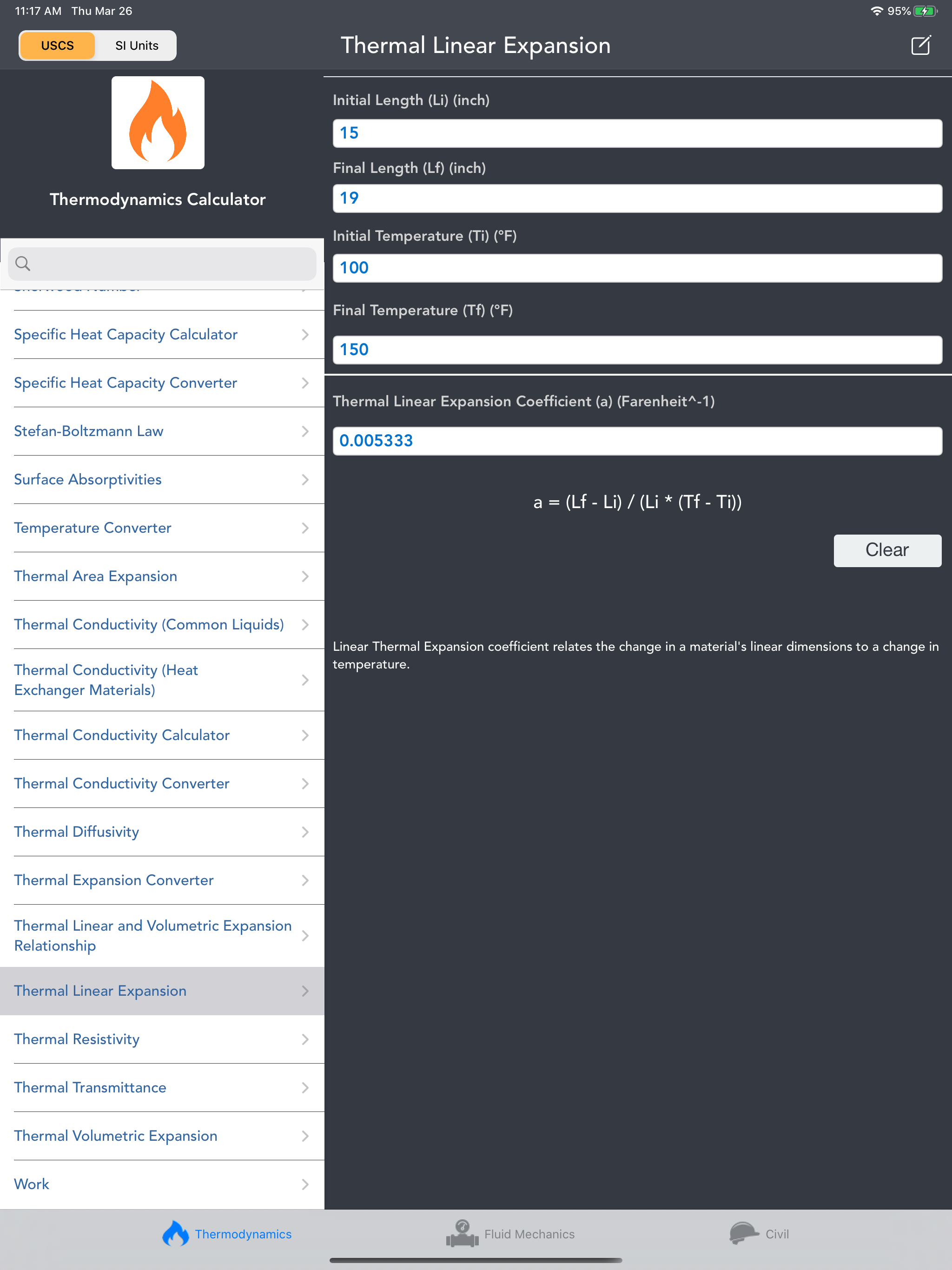 Thermodynamics Calculator lite