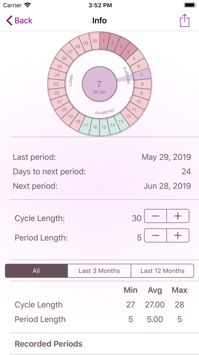 My Period Calendar Screenshot