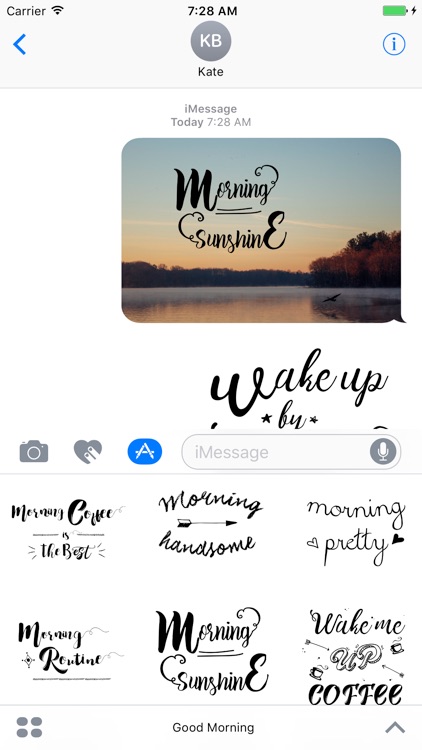 Good Morning Stickers Message