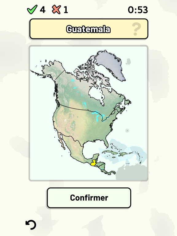 Screenshot #4 pour Pays d'Amérique du Nord - Quiz