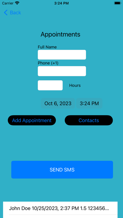 Text A Reminder Screenshot