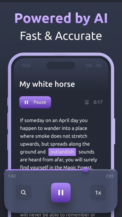 Transcribe. Voice to text AI. Screenshot