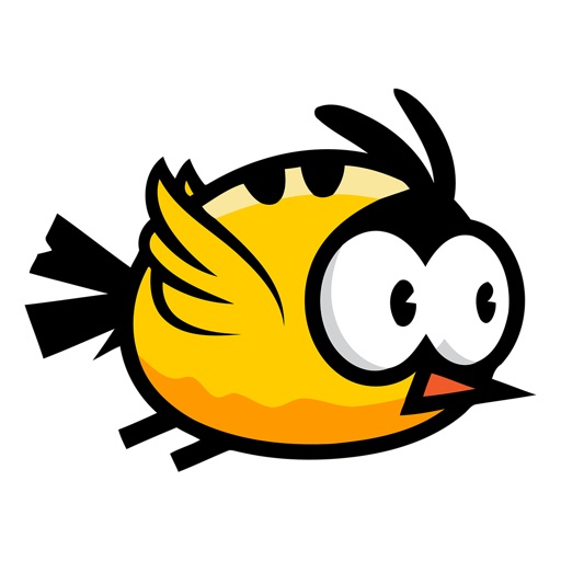 Round bird sticker icon