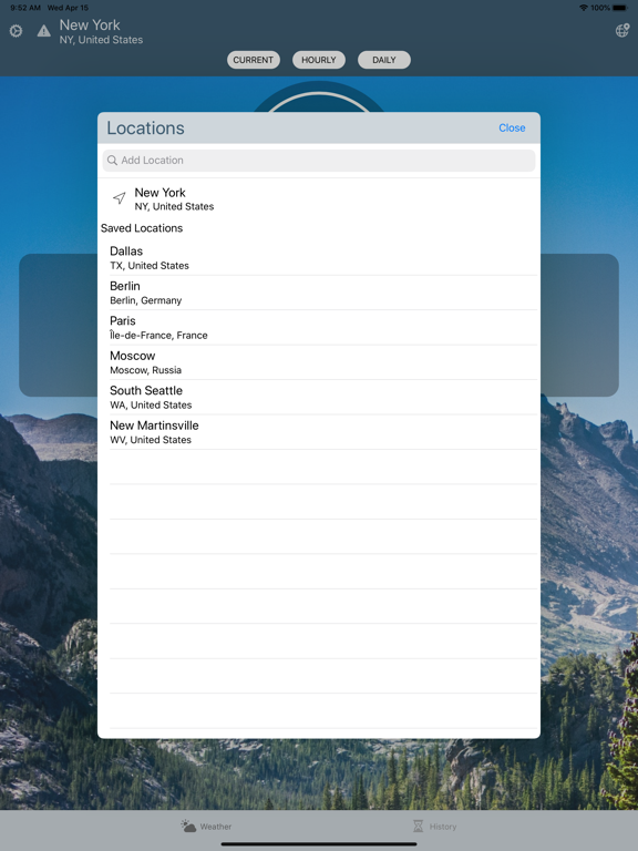 WX Archive iPad screenshot 5 - Weather app