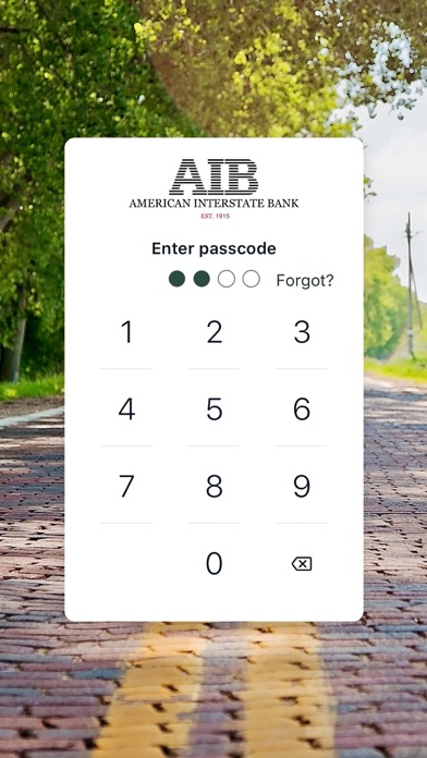 American Interstate Bank Screenshot