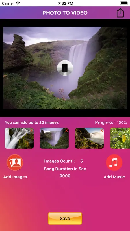 PhotoSlide - Photo to Video screenshot 2 of 5