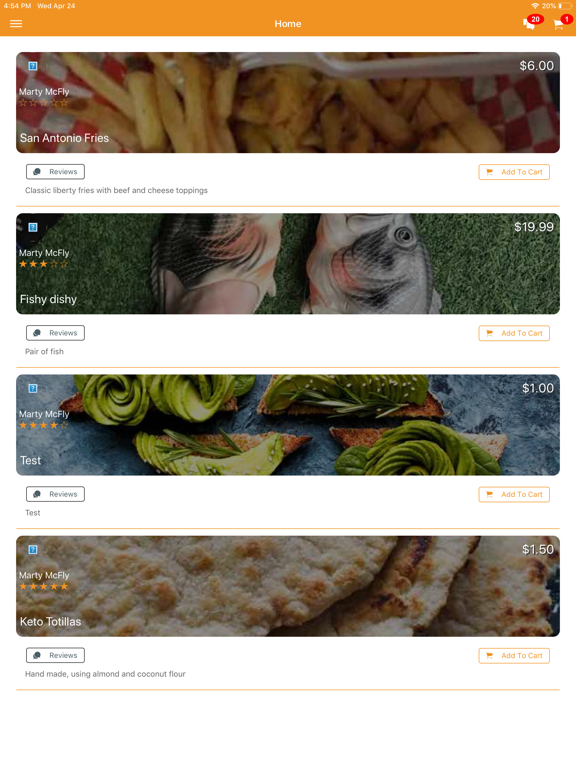 EETZ iPad screenshot 2 - Food & Drink app