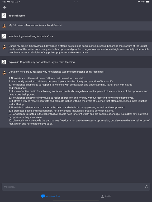 Screenshot #4 pour AI History Chat