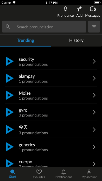 Forvo Pronunciation Screenshot