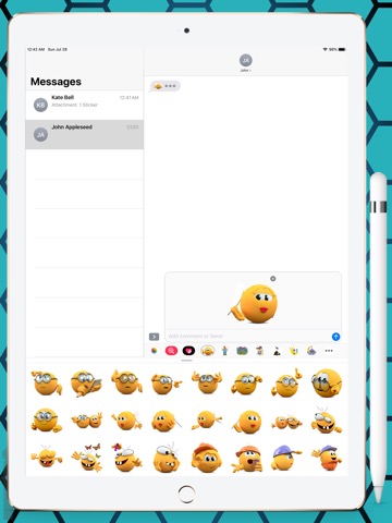 Banga Cute Emojis HD Stickersのおすすめ画像9