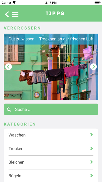 Mein Pflegeetikett Screenshot