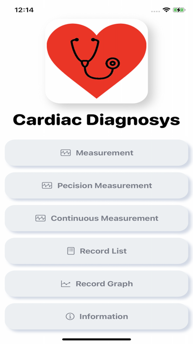 Cardiac Diagnosis Screenshot