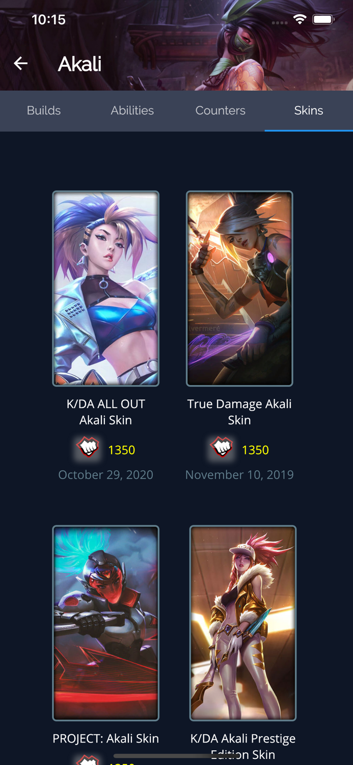 League - Pro Build Legends