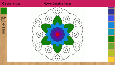 Flower Coloring Pages Mandala Screenshot