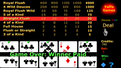 VPoker (video poker) Screenshot