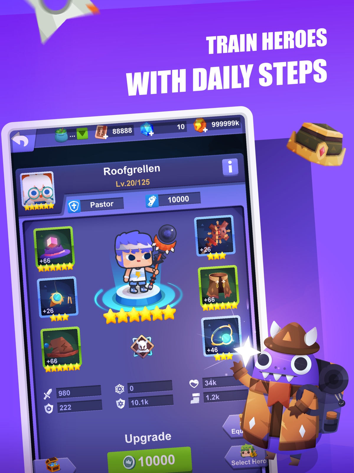 Walking RPG: Hero health game ipad screenshot 2