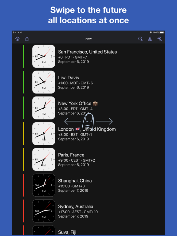 Time Intersect - World Time iPad screenshot 3 - Utilities app