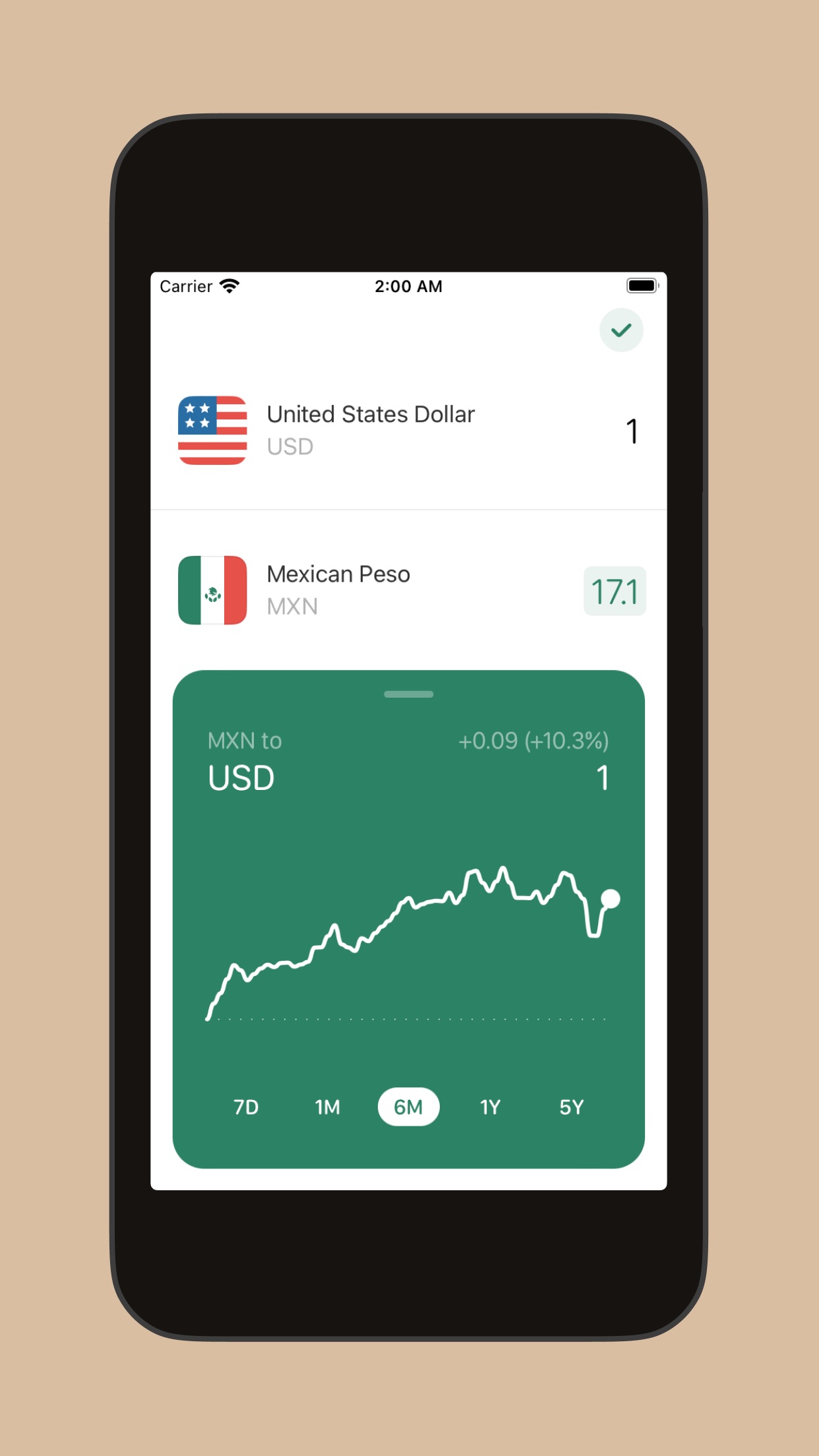 Screenshot do app Currency Converter ‧