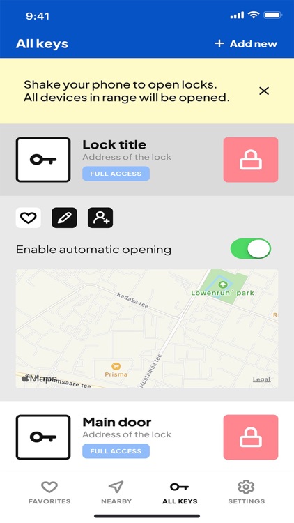 BLE Locking – digital keys