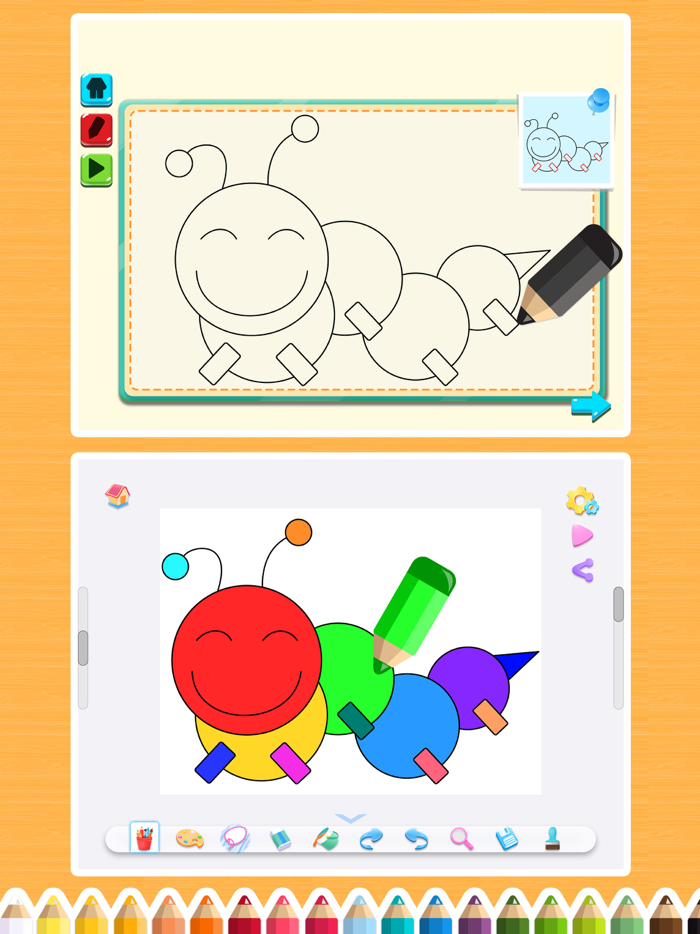 Draw by simple shapes and lines