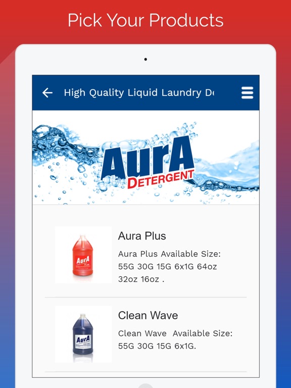Aura Detergents iPad screenshot 3 - Shopping app