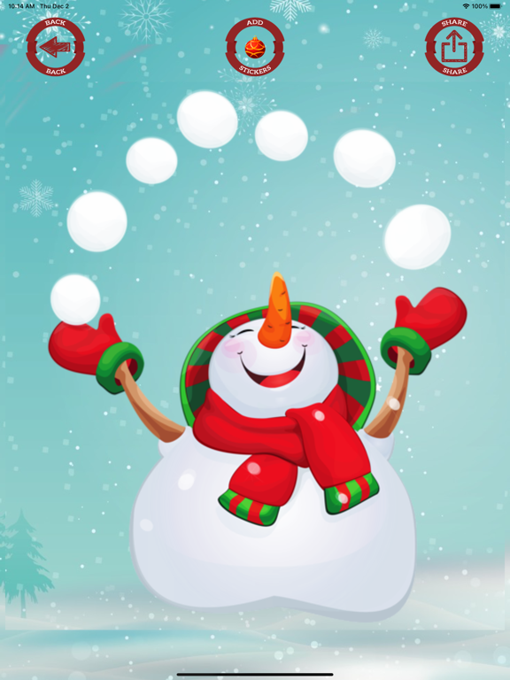 Decorate snowman Christmas iPad screenshot 5 - Entertainment app