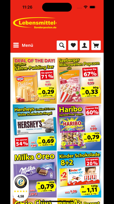 Lebensmittel-Sonderposten.de Screenshot