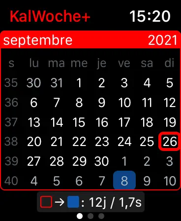 Screenshot #1 pour KalWoche+ le Calendrier rapide