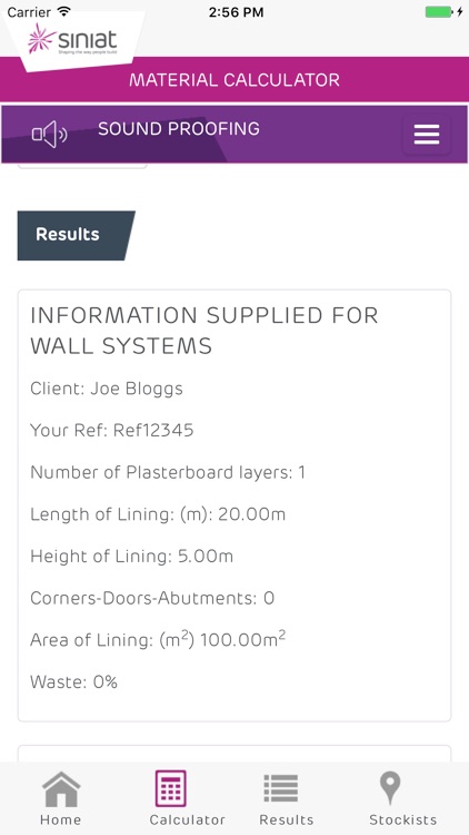 Siniat Materials Calculator