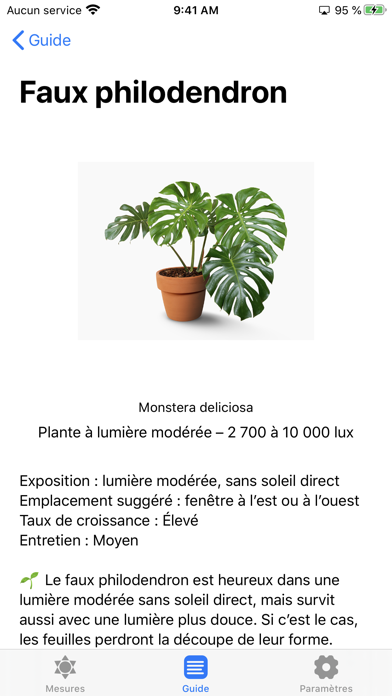 Screenshot #3 pour Plantes et Lumière