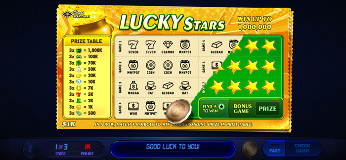 Vegas Lottery Scratchers