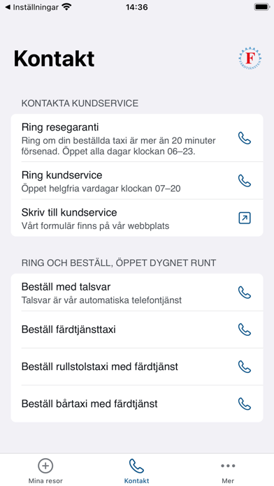 Färdtjänsten Stockholm Screenshot